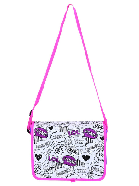 Mirada Unisex Color Your Own Lol Shoulder Bag, Multicolour