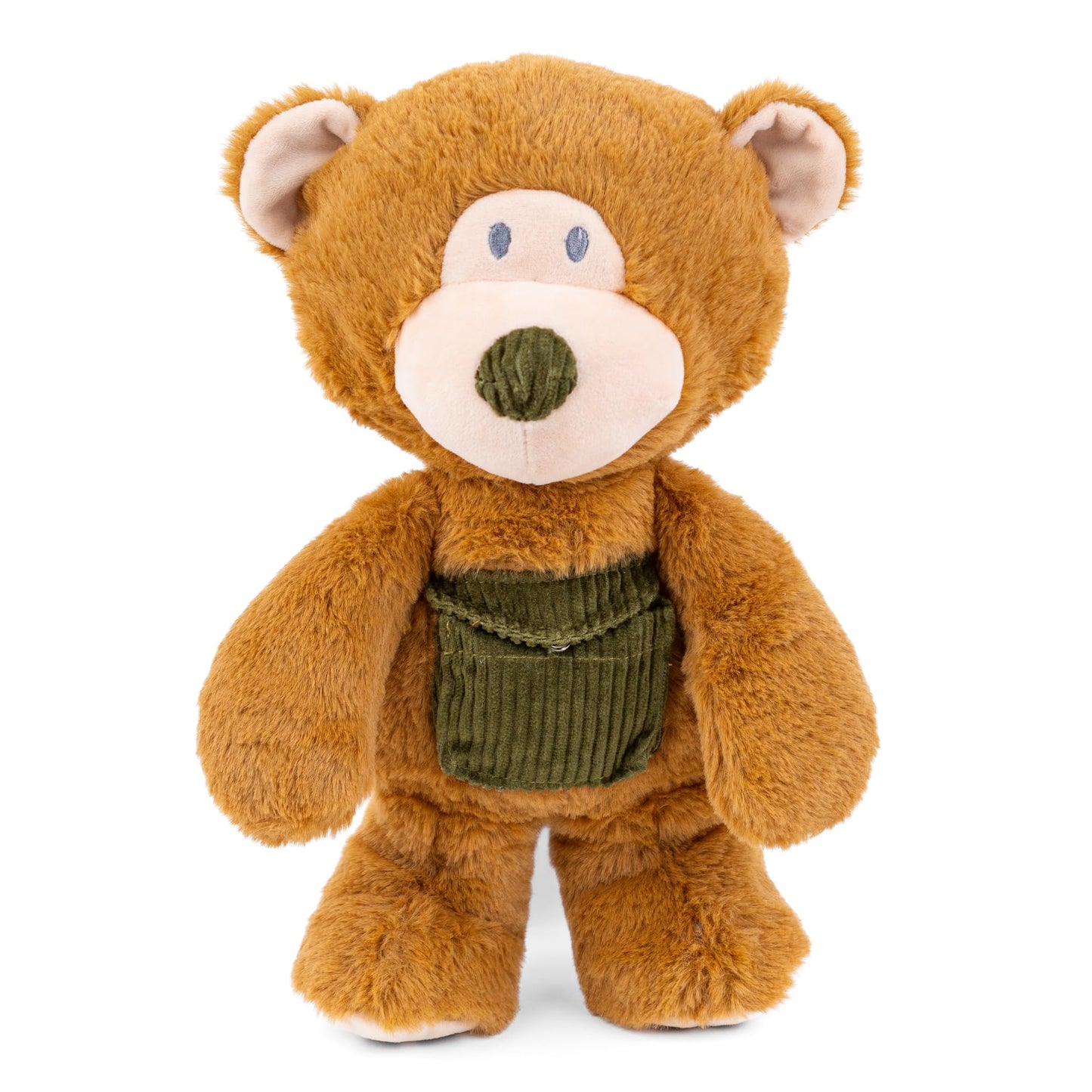 Mirada Huggable Bear with Pocket - Brown – 25cm