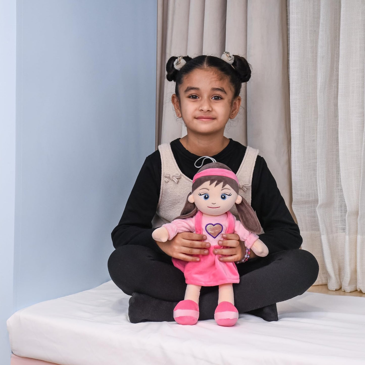 Mirada Heart Pink Rag Doll Toy – 38cm