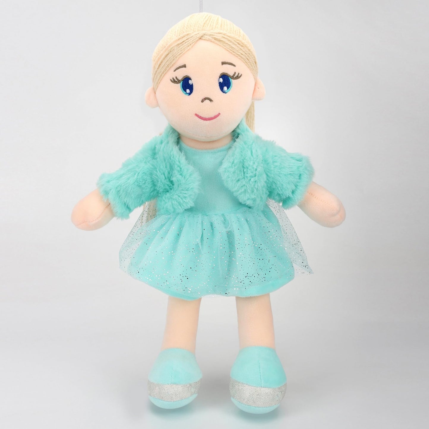 Mirada Bella Rag Doll Toy with Green Jacket – 42cm