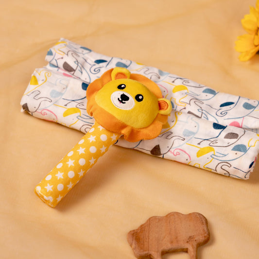 Mirada Lion Rattle Toy – 18cm