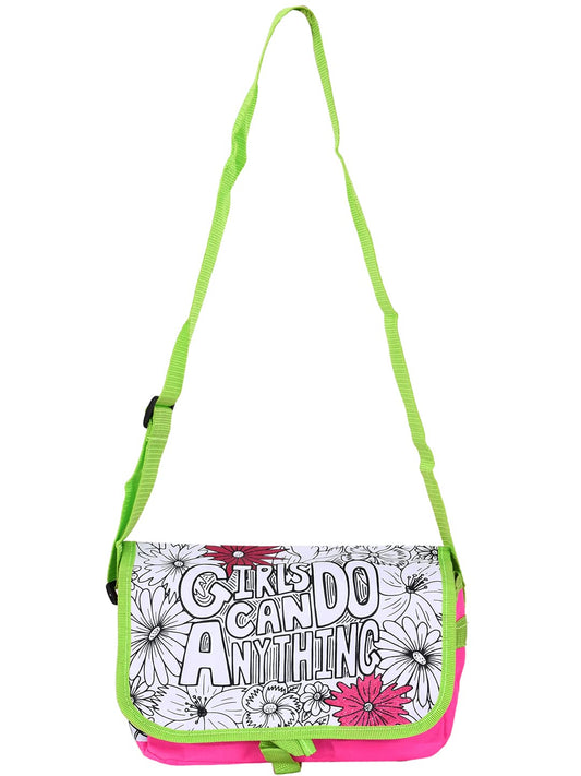 Mirada Girls Color Your Own Girlie Clutch Sling Purse, Multicolour