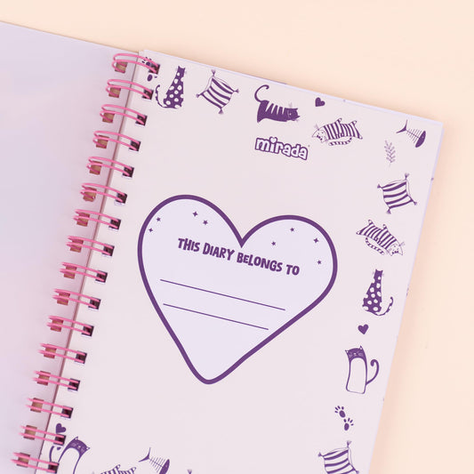 Mirada Whimsical Kitty Plush Notebook