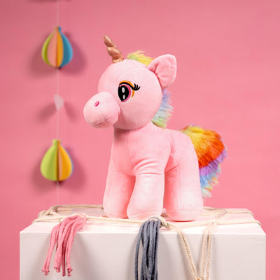 Mirada Standing Unicorn Toy - Pink – 29cm