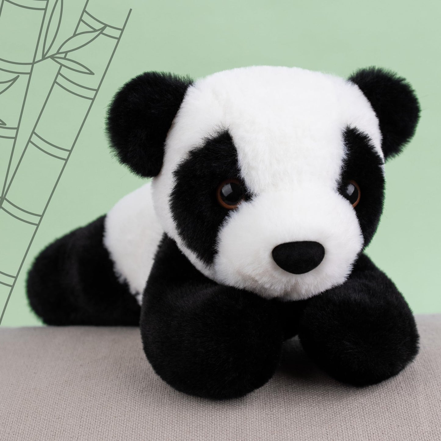 Mirada Floppy Panda Toy - Black – 21cm