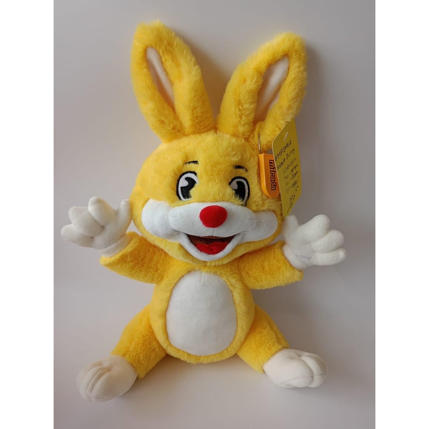 Mirada Cute Happy Bunny Toy - Yellow – 25cm