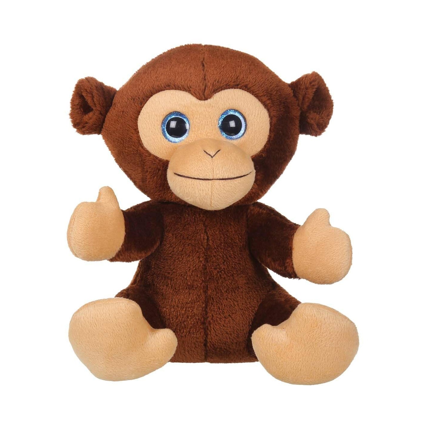 Mirada Glitter Eye Monkey Toy - Dark Brown – 25cm