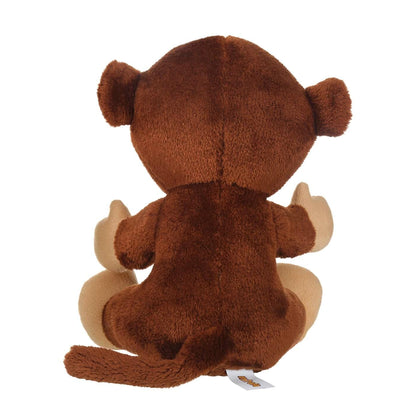 Mirada Glitter Eye Monkey Toy - Dark Brown – 25cm