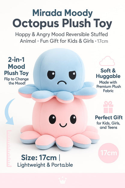 Mirada Reversible Octopus Toy – 17cm